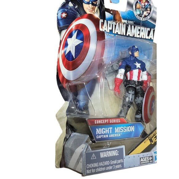 Captain America Action Figure Night Mission Concept Series 4.5" w/Jet Pack - Picture 6 of 6
